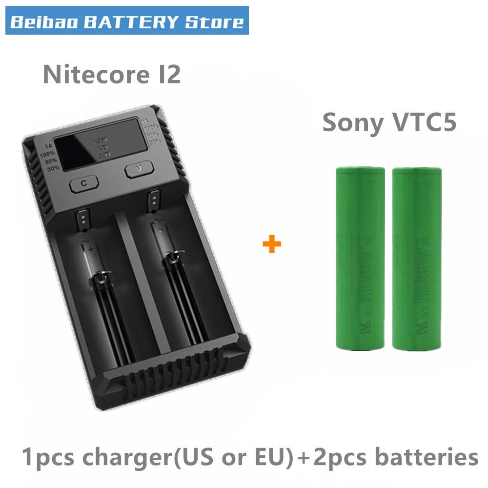 Аккумуляторная батарея для Sony US18650VTC5 VTC5 2600 мАч 30 А IMR 18650 2 шт.|Перезаряжаемые
