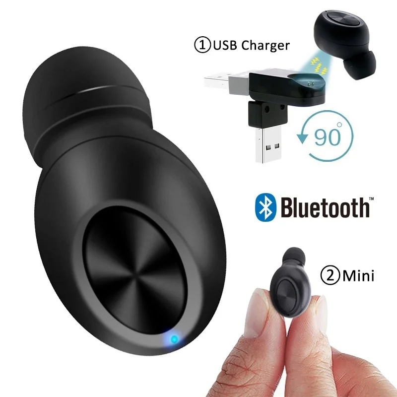 New Bluetooth EarphoneS Wireless Mini Headset with Microphone Music Bass Earpiece for Phone iphone | Электроника
