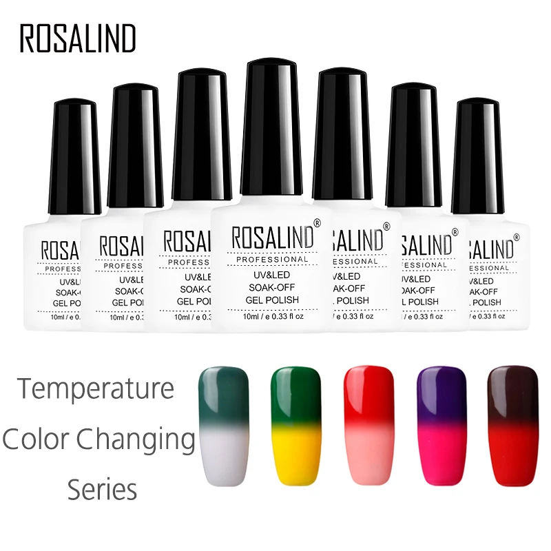 Гель ROSALIND 1S 10 мл хамелеон изменяющийся от температуры T01 30 лак для ногтей УФ