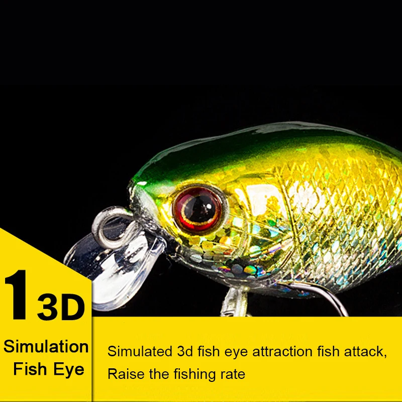 4cm 5.9g Mini Fat Body Fishing Lures Artificial Hard Minow with 8# Treble Hook Swimbait 3D Eyes Lifelike Bait Accessory | Спорт и