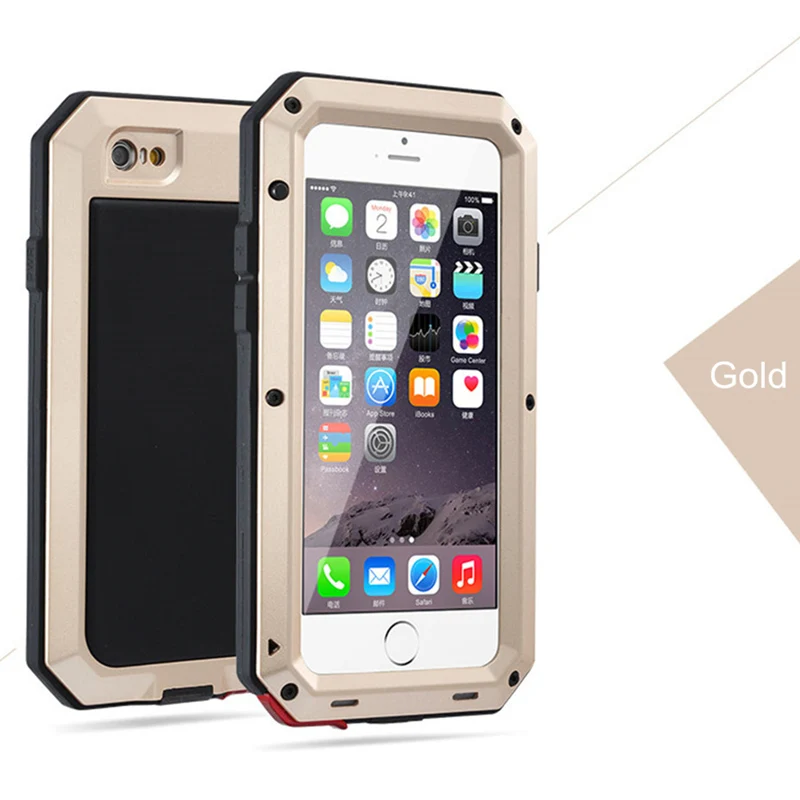 Luxury Doom Armor Life Shock Dropproof Shockproof Metal Aluminum + Silicone Protective Case for IPhone 5 5S SE 5C 6 S 6S 7 Plus |