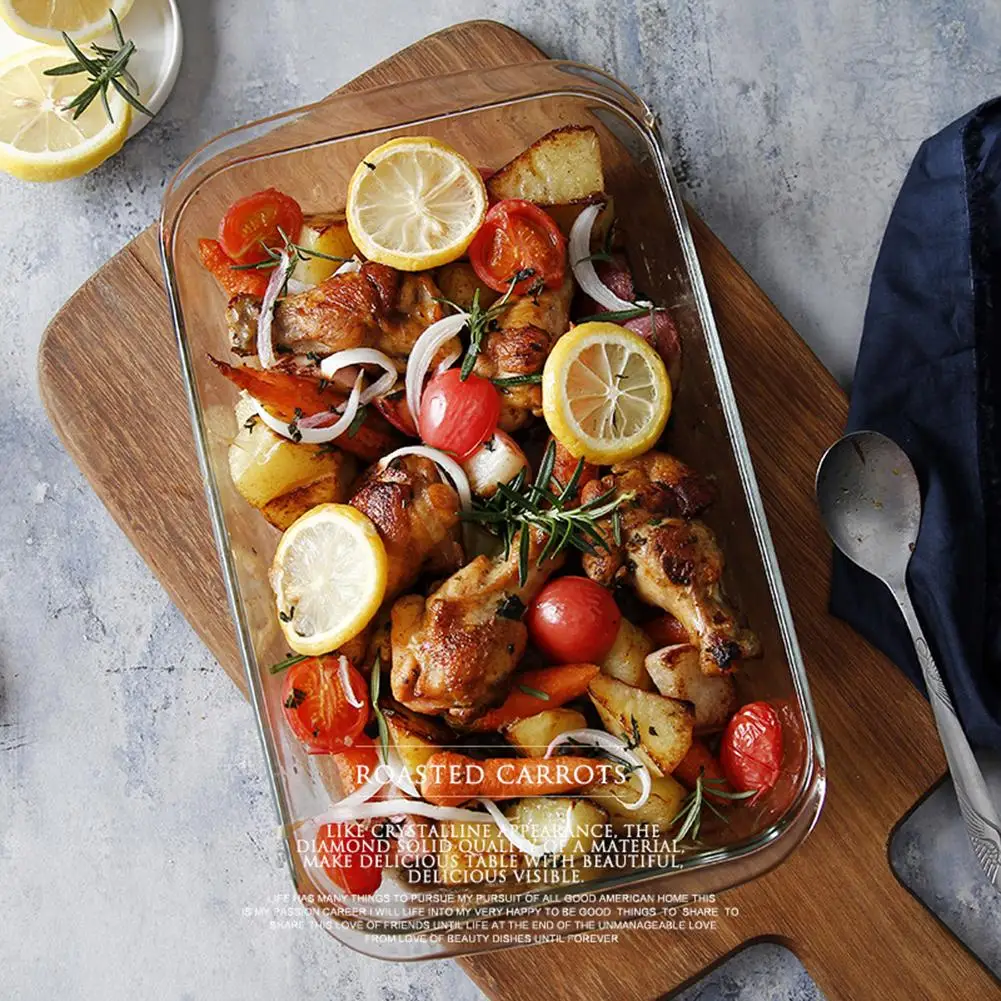 Прямоугольный стол с закаленным стеклом противень для выпечки