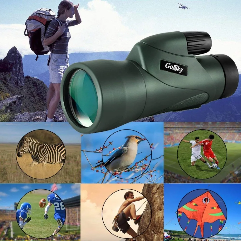 

12x55 High Definition Monocular Telescope and Quick Smartphone Holder