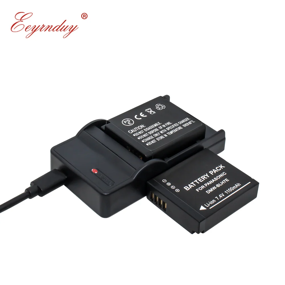 2x DMW BLH7PP BLH7E зарядное устройство для Panasonic DMC GM1 GM5 GF7 батареи камеры GF8|Цифровые