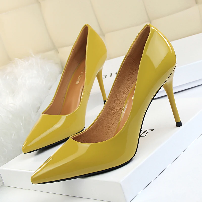 Женская офисная обувь на высоком каблуке BIGTREE пикантная шпильках chaussure femme talon
