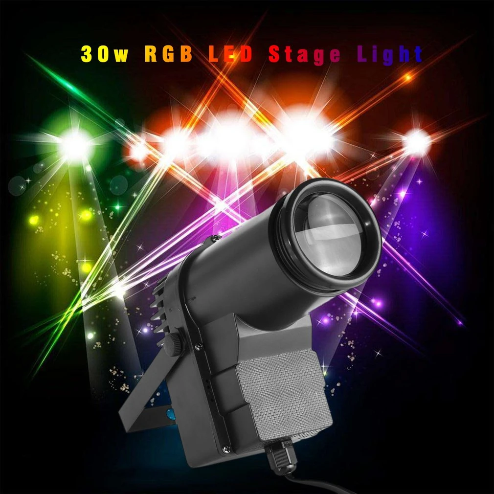 ICOCO Портативный 30 Вт RGBW светодиодный сценический светильник Spin Spot Spotlight 6