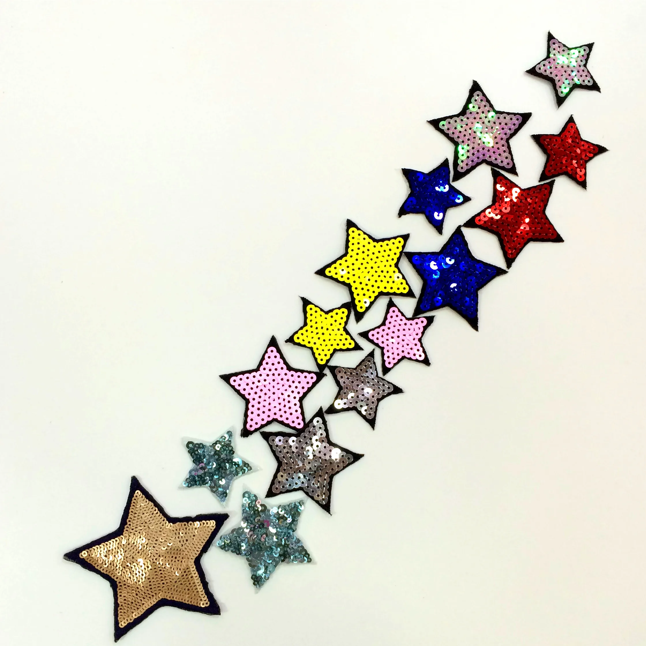 

star set sequins patches vintage embroidered applique T-shirt coat patch sewing garment accessories Diy decoration