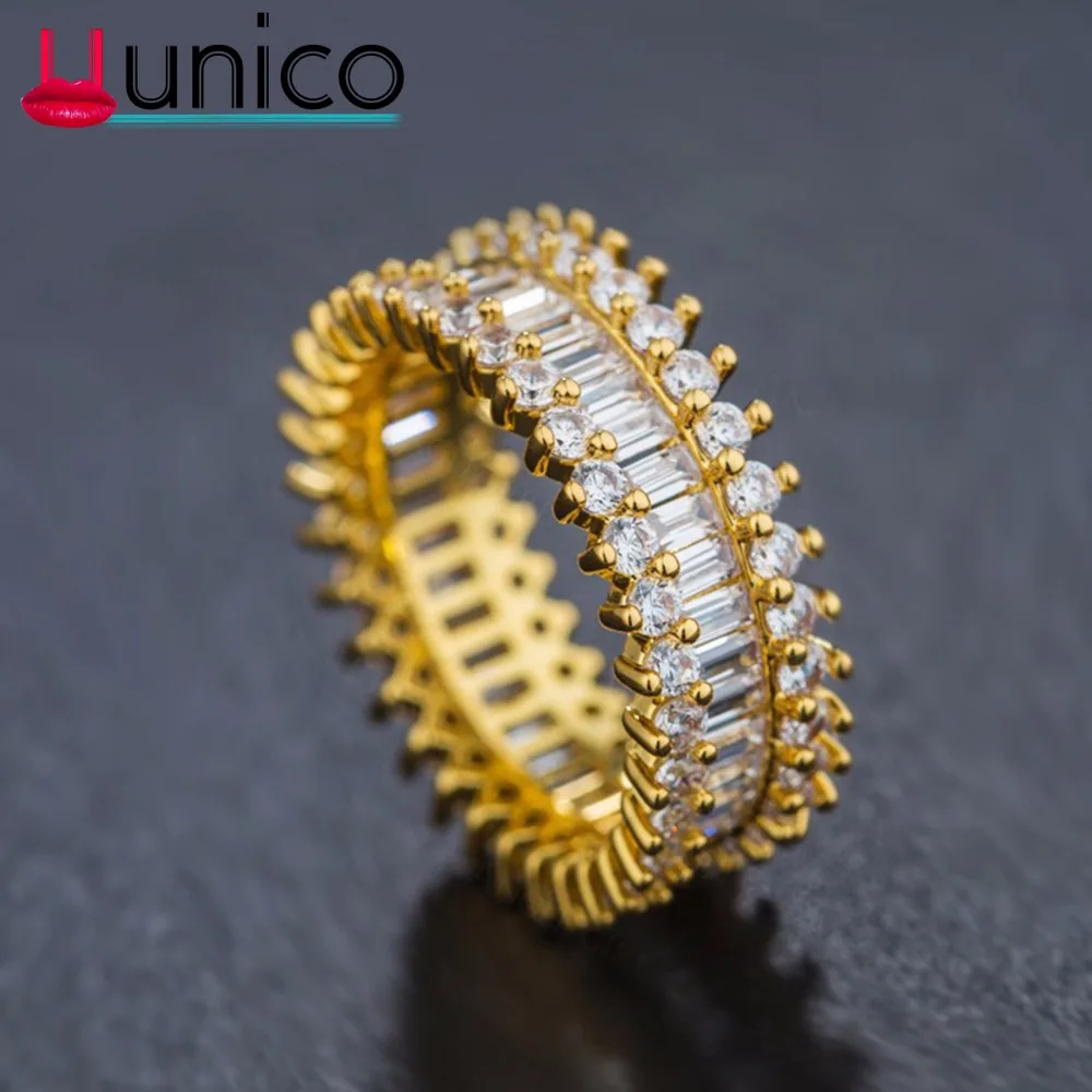 UUNICO горячий новый продукт 3 ряда zricon обручальные кольца для женщин Модные женские