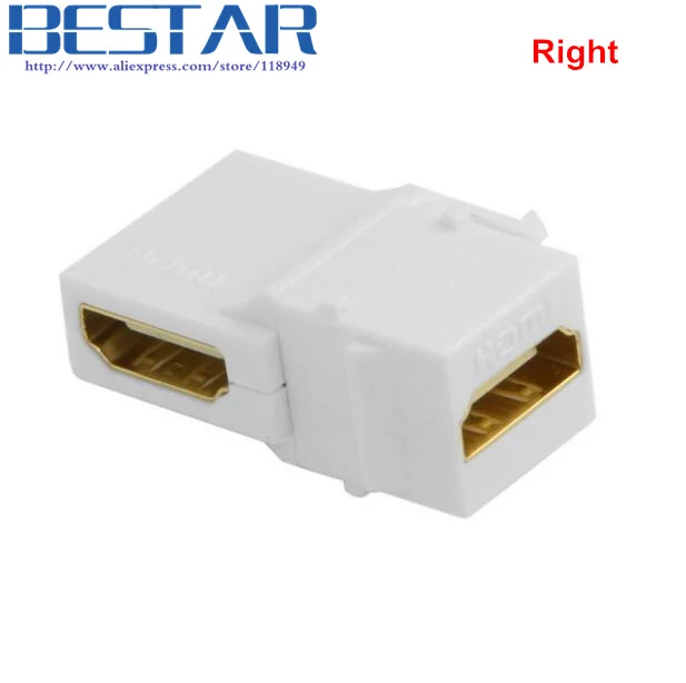 90 градусов правый угловой и прямой HDMI 1 4 оснастки-в гнездо F/F Keystone переходник для