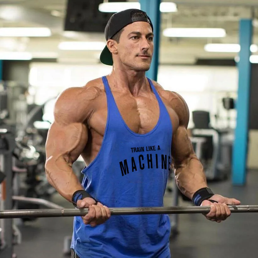 Muscleguys Stringers для мужчин s Tank топики без рукавов рубашки Y back бодибилдинг и фитнес