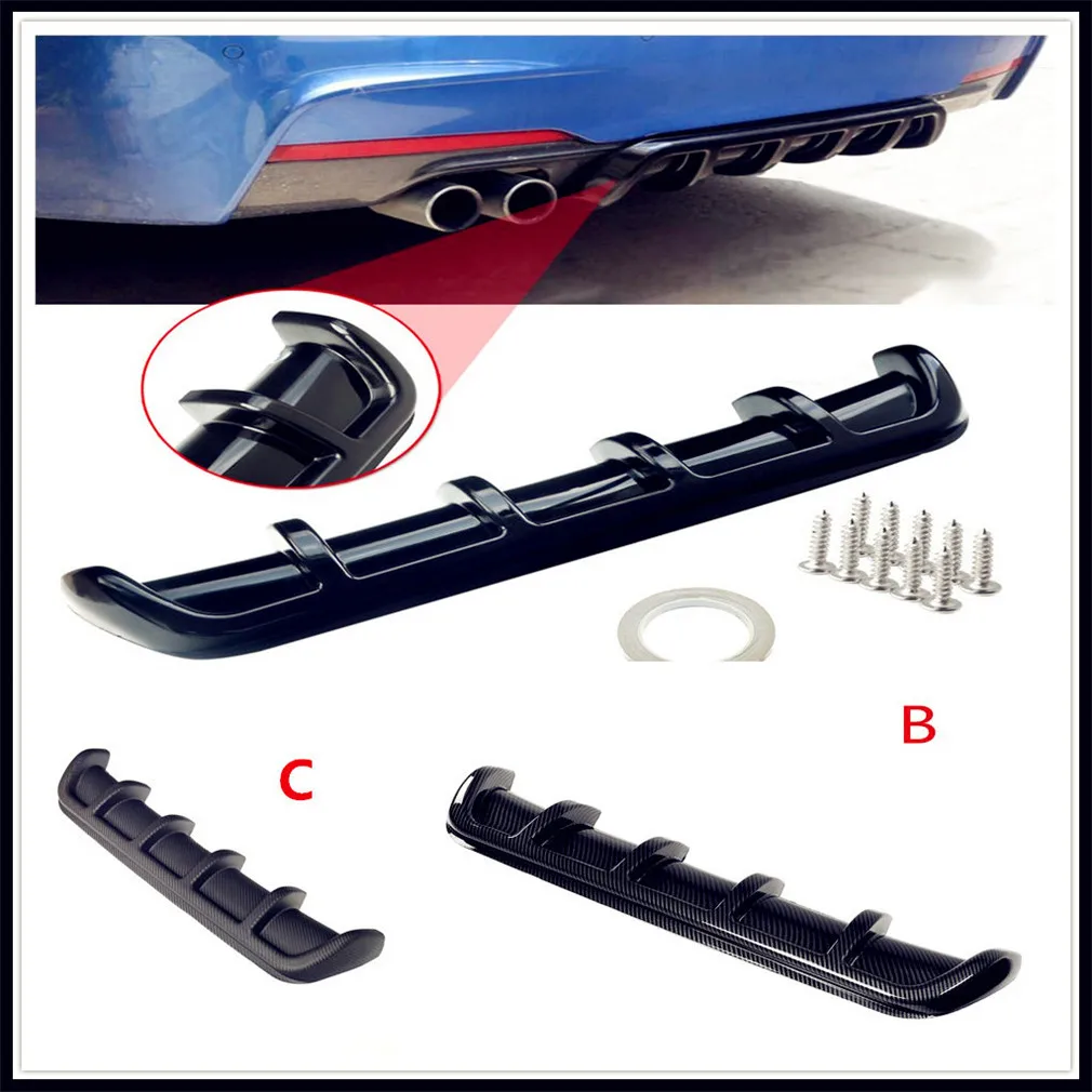 ABS Автомобильный задний Акулий плавник стиль изогнутый бампер губа диффузор для