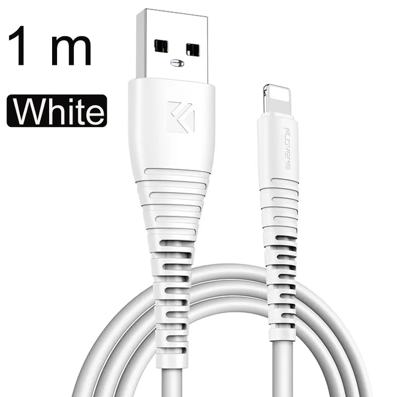 FLOVEME USB кабель Здравствуйте-предел 0,3 м/1 м для iPhone Micro Тип usb C синхронизации данных Зарядное устройство кабель для iPhone X Xs 7 плюс зарядный кабель зарядное устройство type c зарядка для телефона айфона - Цвет: White 1m