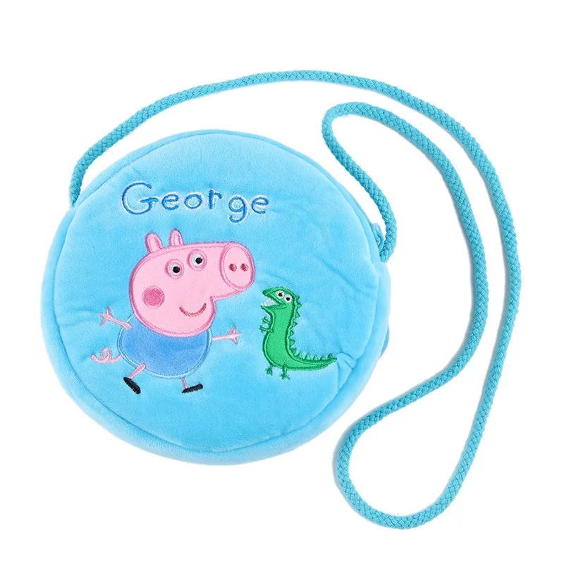 

Authentic new Peppa Pig George pig plush toy boy girl Kawaii kindergarten bag backpack wallet phone bag children birthday Christ