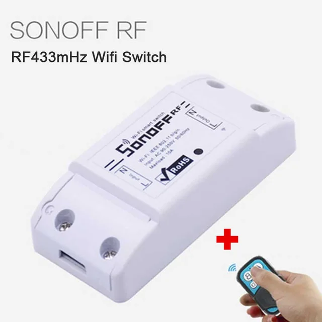 Itead Sonoff RF WiFi умный переключатель 433 МГц пульт дистанционного управления DIY беспроводной умный дом Модуль Автоматизации для Google Alexa 10A 220 В - Комплект: sonoff rf 433mhz
