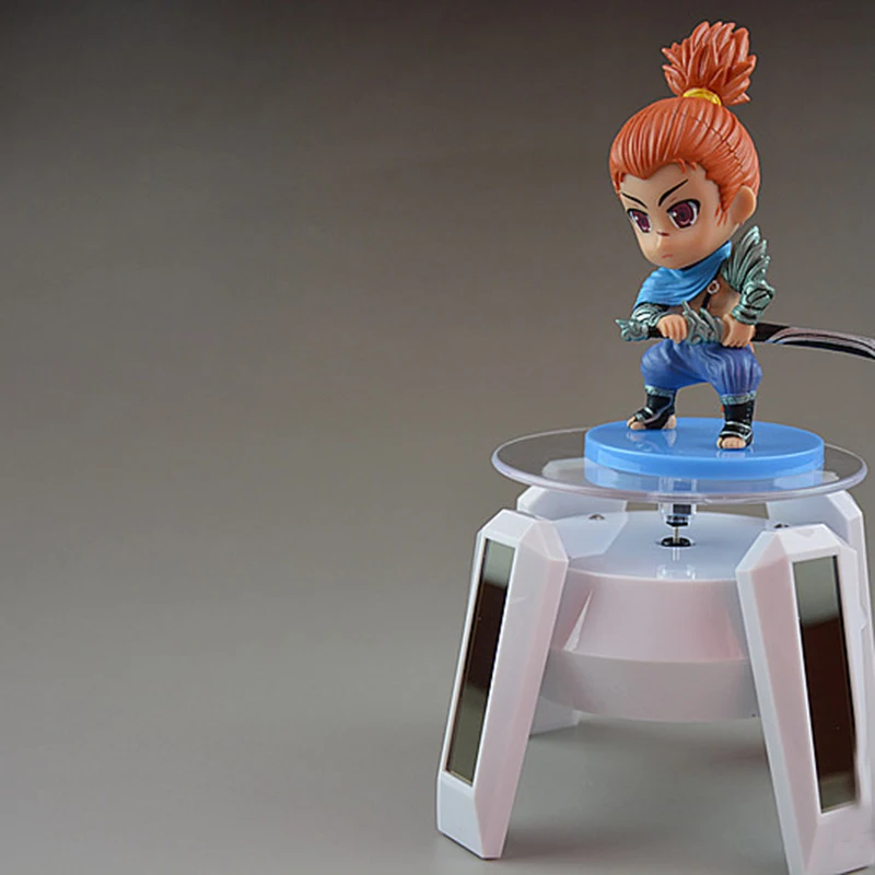 1 шт. Солнечная энергия вращающийся светодиодный светящийся фигурка База белый