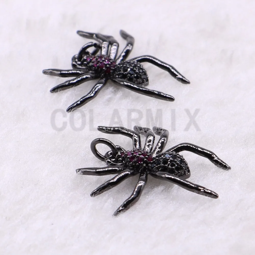 Милый Циркон паук кулон высокое качество черный пистолет цвет муравья жуки