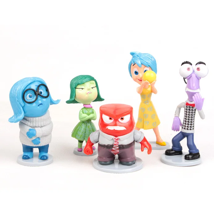 5 шт./компл. фильм Наизнанку Гнев печаль радость страх ПВХ фигурку Коллекционная