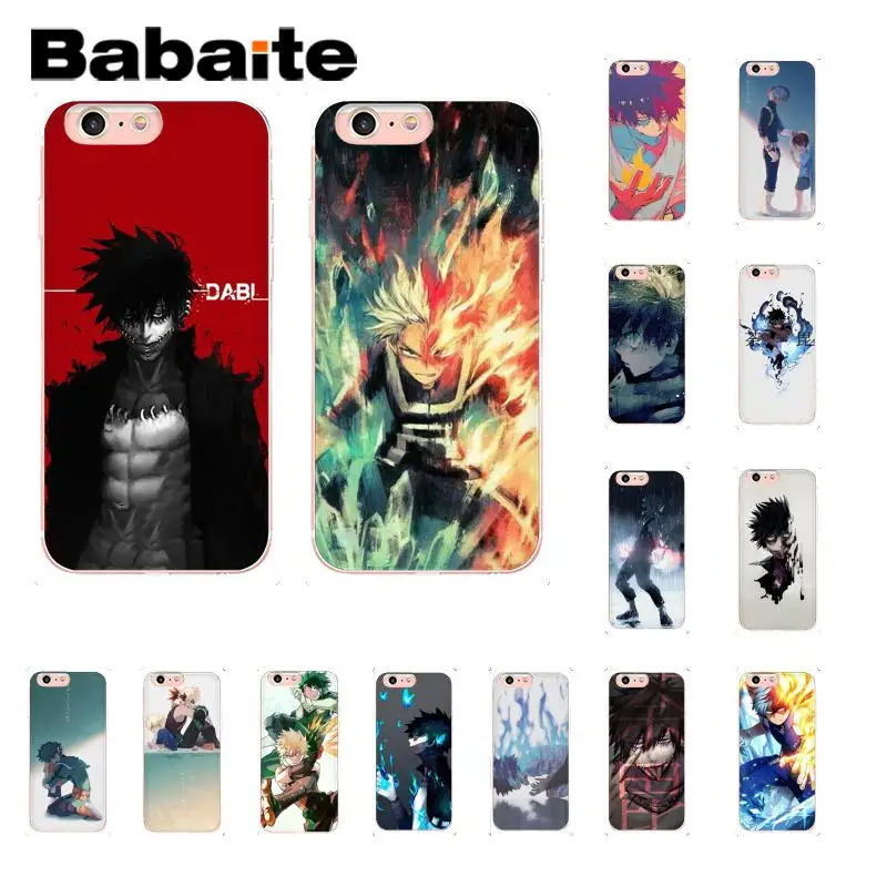 Babaite Dabi Boku no My Hero Academia TPU Soft Silicone Phone Case for iPhone 5 5Sx 6 7 7plus 8 8Plus X XS MAX XR 10 Case