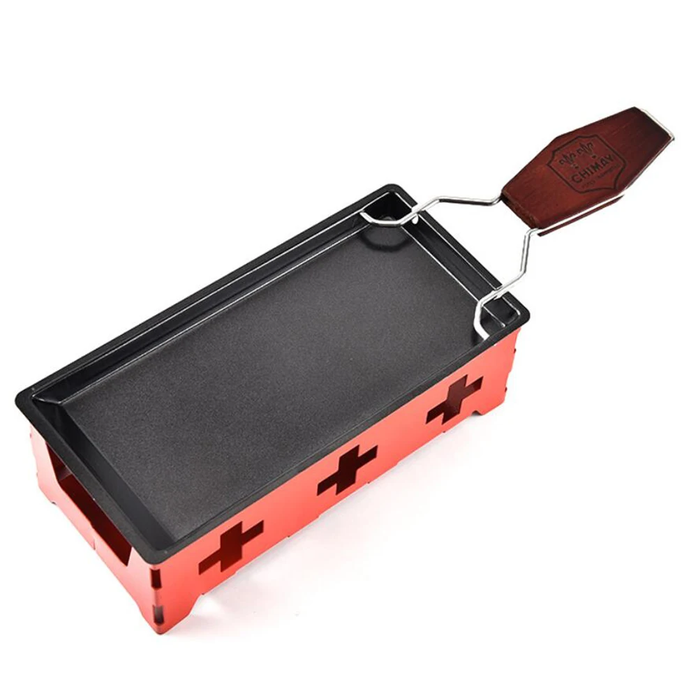 Железная металлическая антипригарная тарелка для гриля сыра Raclette с твердой