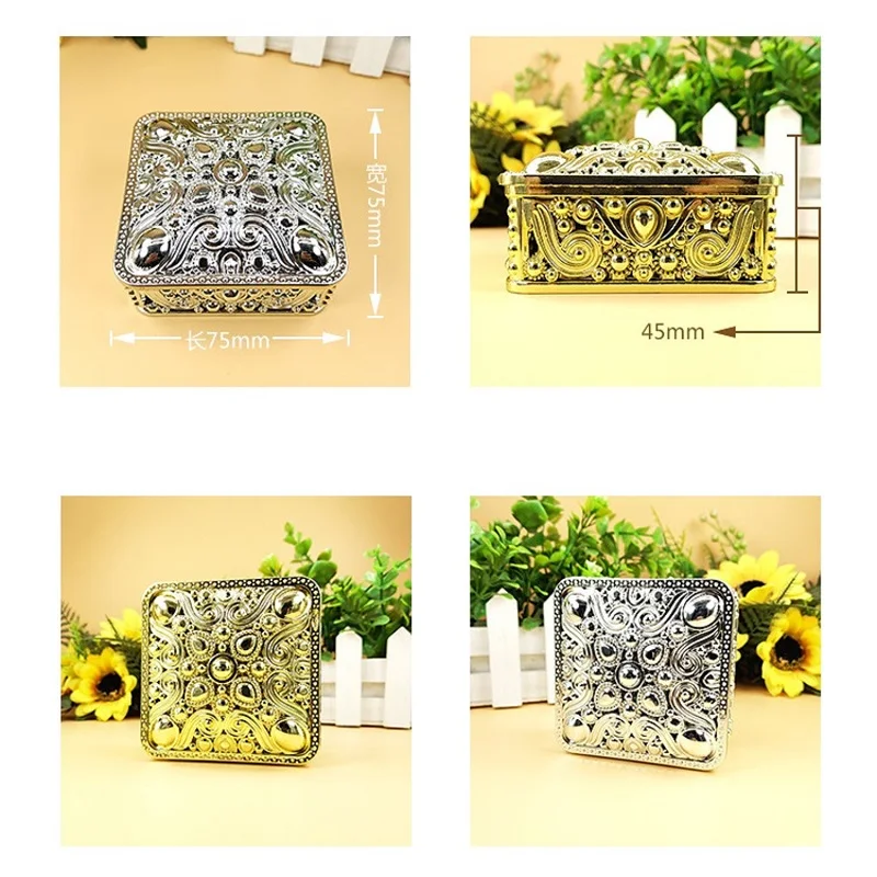 120 шт креативная квадратная коробка для конфет с круглыми уголками