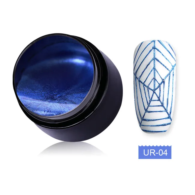 metal UR04 Ur Sugar 7 мл проволока для рисования ногтей гель лак для рисования Гель лак для вытягивания шелк паук Креативный ногтей художественный Гель-лак для ногтей 30 цветов - Цвет: metal UR04