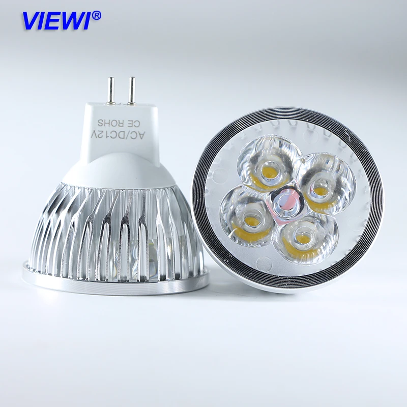 Viewi 5x lamba MR16 spotlight 4W 3000K 6000K ac dc 12v 24v super bright home bulb spot led under cabinet light Aluminum lamp