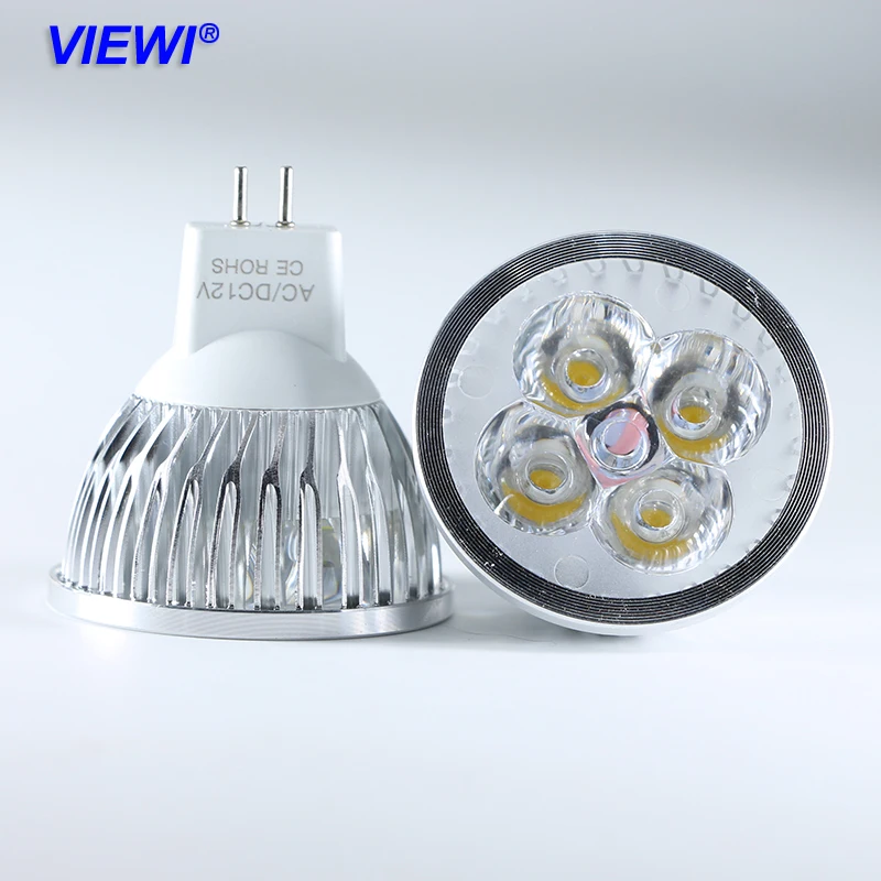 Точечный светильник Viewi 5x lamba MR16 4 Вт 3000 К 6000 ac dc 12 В 24 в супер яркая домашняя лампа
