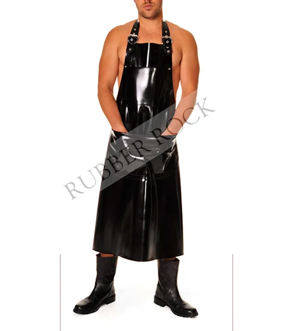 Фартук из латексной резины для мужчин фартук одежды латекса полной