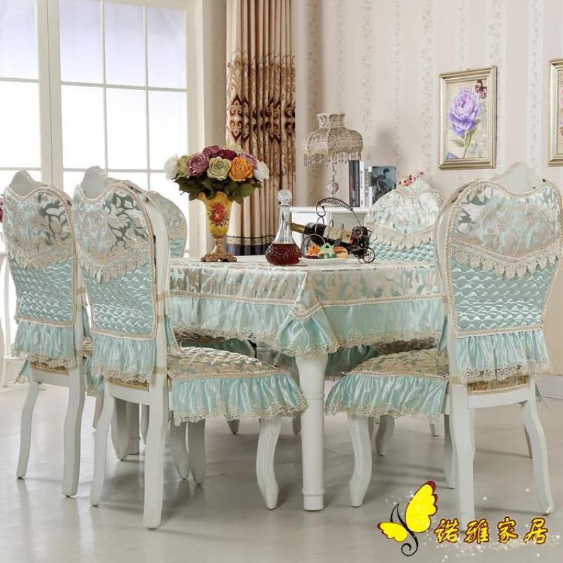2017 New Arrival Table Cloth High Towel Quality Lace Tablecloth Decorative Elegant blue Cover | Дом и сад