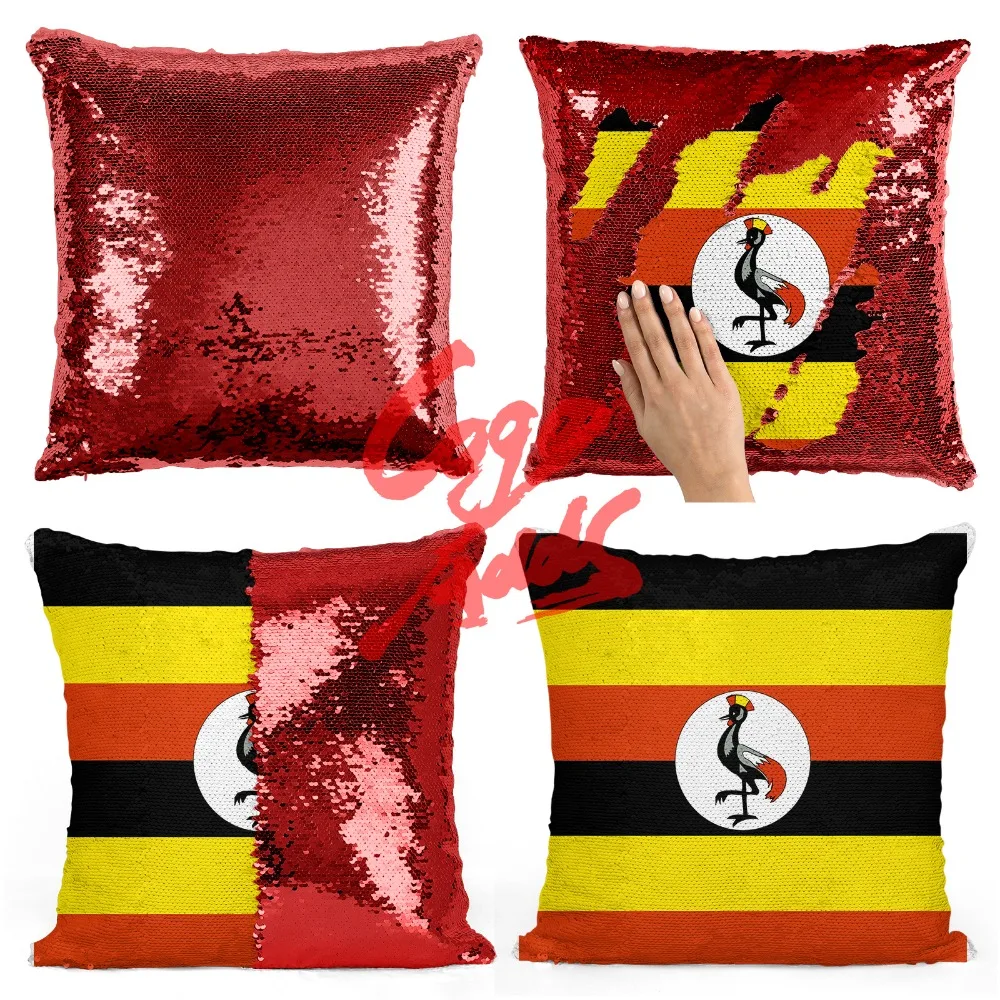 

Uganda home decoration accessories room decoration cushion cover throw pillows reversible mermaid sequin pillow case cover