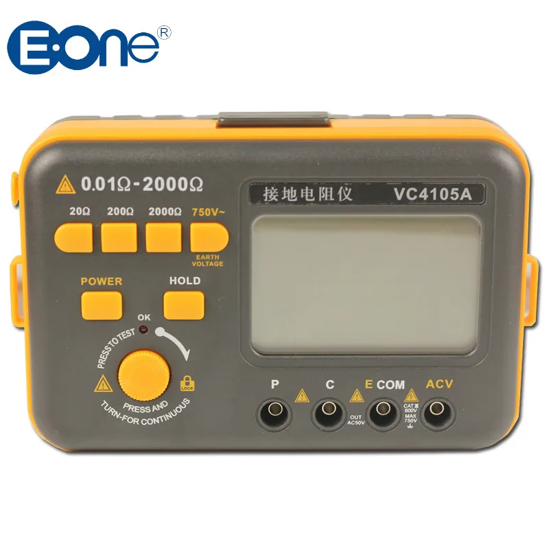 VC4105A ЖК-цифровой тестер сопротивления заземления Измеритель сопротивления заземления измерительные инструменты