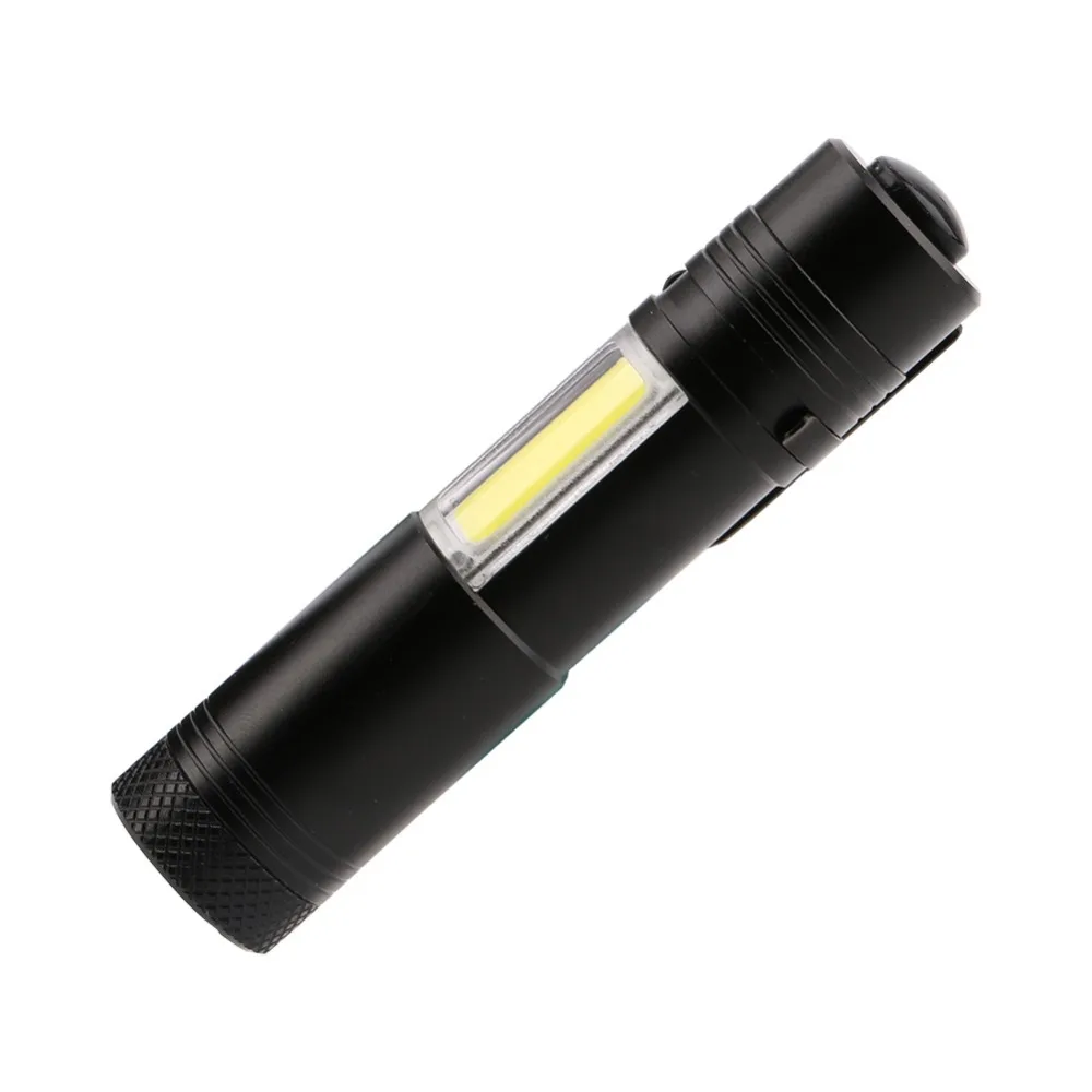 800LM Мини Портативный светодиодный фонарик с зажимом XPE LED + COB 4 режима Penlight Охота