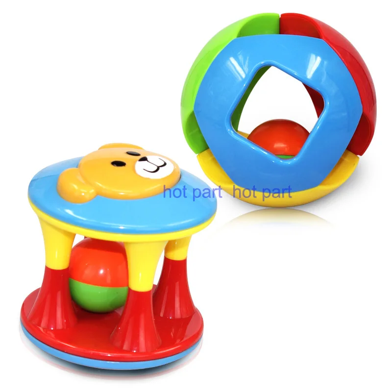 2 PCS/Set Baby Infant Kids Lovely Rattle Toy Hand Shake Bell Handbell Ring Musical Educational Gift New | Игрушки и хобби