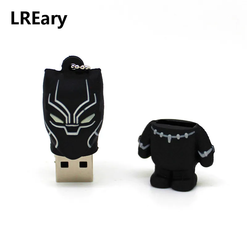 С принтом персонажей из мультфильмов черного пантера флеш-диск USB 2 0
