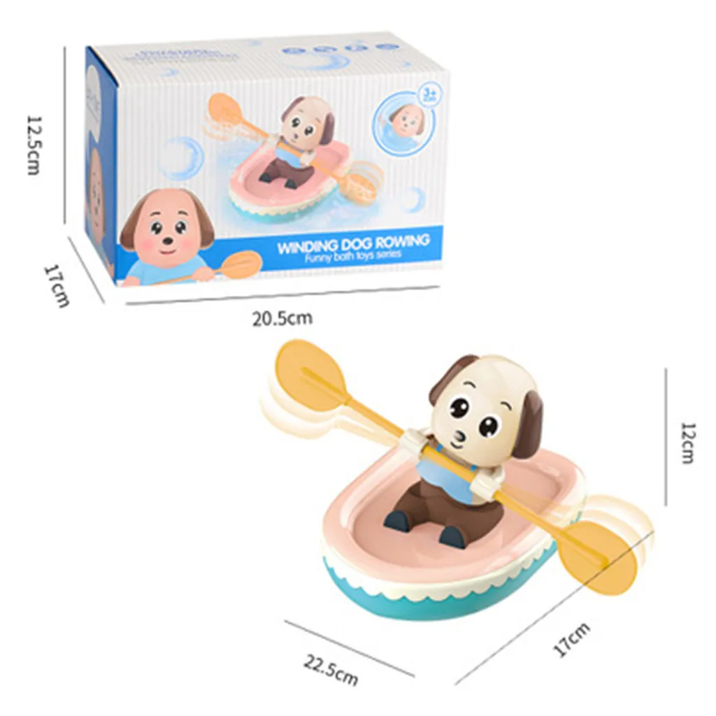 Funny Toys Baby Kid Clockwork Boat Ship Play Water Bathroom Bath Toy A Little Dog Pig Rowing For Kids Toys#g4 | Игрушки и хобби