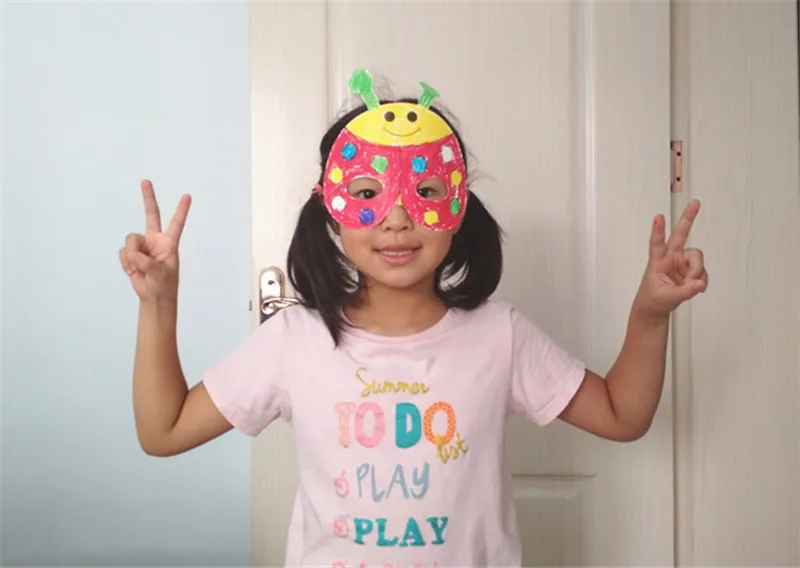 Happyxuan 2 упаковки(16 конструкций) Детские DIY граффити маски для раскрашивания живопись детский сад художественные материалы для рукоделия набор рисования игрушки