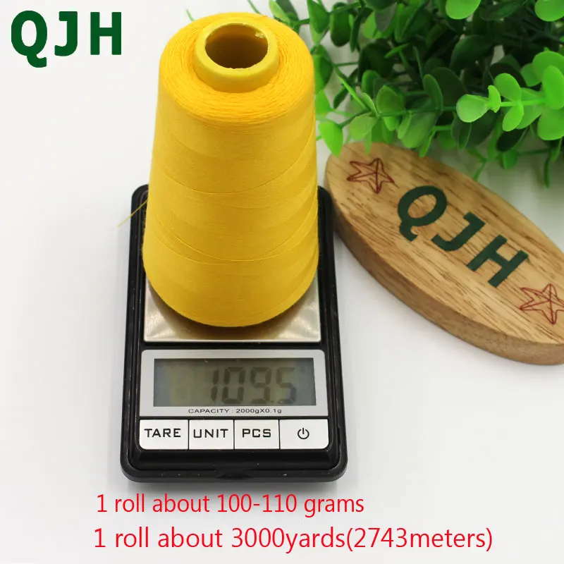 QJH оптовая продажа 5 рулонов/фотолампы 3000 ярдов/рулон/цвет 40/2 швейная нить из