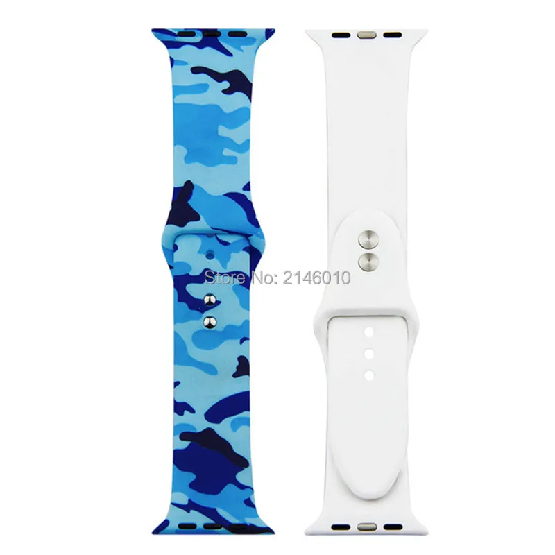 Сменный спортивный ремешок для Apple Watch Band 5, 4, 44 мм, 40 мм, силиконовый браслет с цветочным принтом для iWatch Series 3, 2, 1, 42 мм, 38 мм