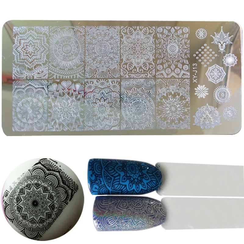1 шт Nail Art Stamp Plate Mandara пластина Пейсли штамповки Image Дамаск ногтей пластины для
