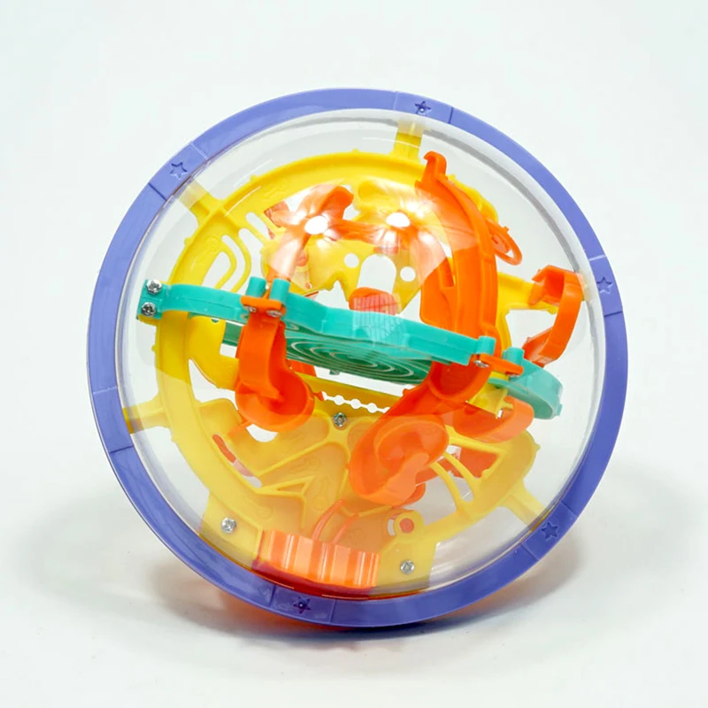 100 шаг 3D пазл шар Магия прокатки лабиринт сфера игрушки барьеры игра головоломка