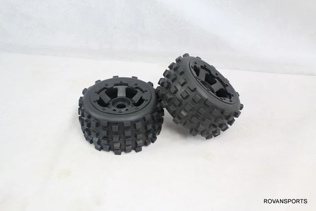 

5B baja rear knobby tires set with new hub 85038-2