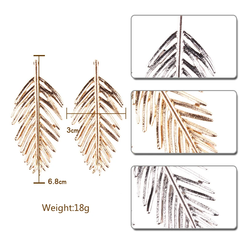 New Design Fashion Dangle Earrings Big Hollow Leaves Shaped Drop for Women Hot Sale Wedding Statement Jewelry Wholesale | Украшения и