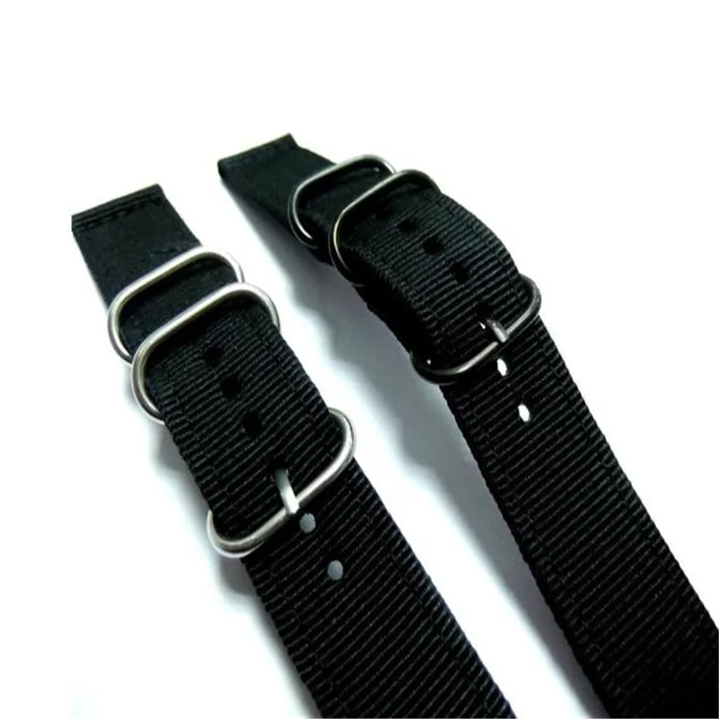 Модный холщовый ремешок для наручных часов 20 мм новый браслет черный # AP28|Ремешки