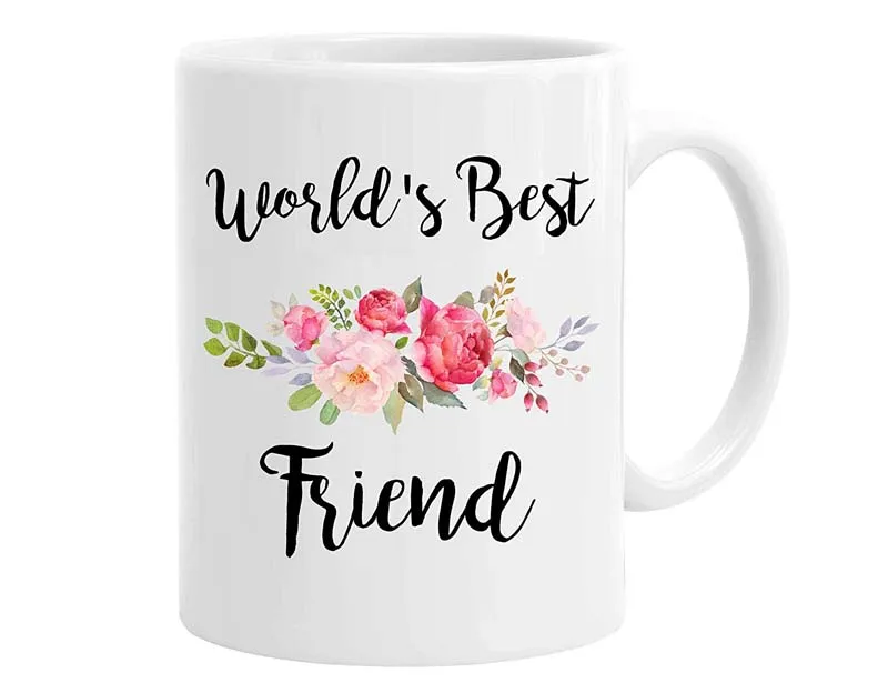 Белая керамическая кружка с цветами для женщин мужчин друзей офисных работников