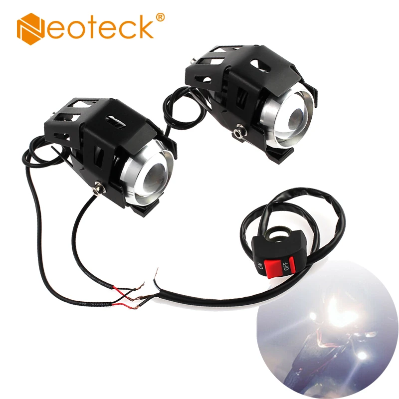 Neoteck 2 шт. 15 Вт U5 мотоциклетные передние фары светодиодные противотуманные s лампы