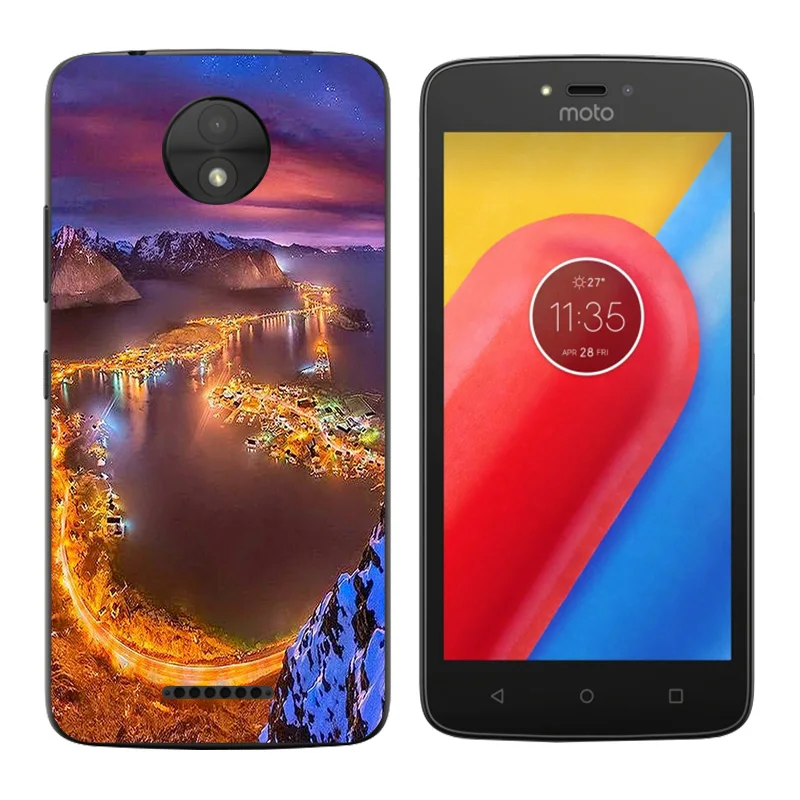 Чехлы для телефонов Motorola Moto C Plus с принтом &quotволны&quot 5 0 &quotМягкий ТПУ XT1723 XT1724 -