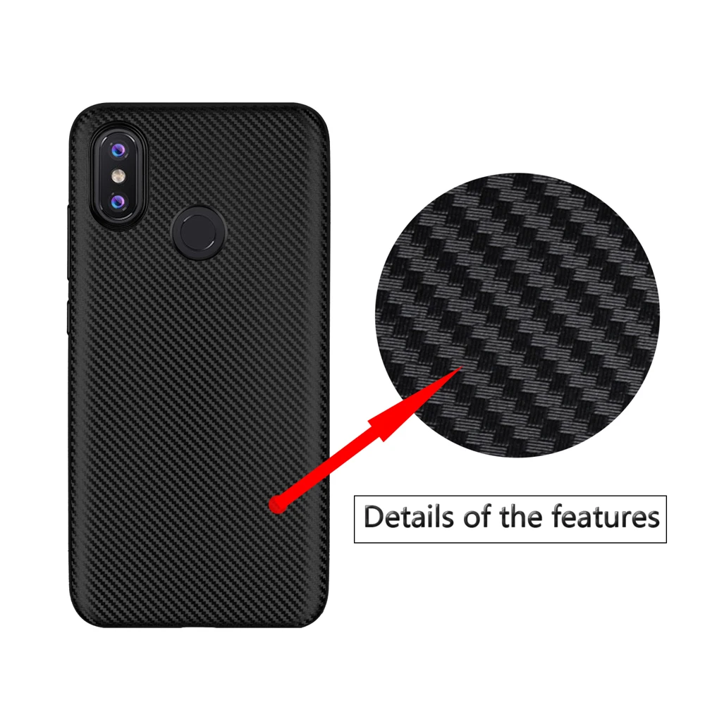 Heyytle Carbon Fiber Soft Case For Xiaomi Redmi Note 5 6 7 Pro 4X Mi 8 A1 A2 Ultra Thin TPU Shock Cover Pocophone F1 Cases |