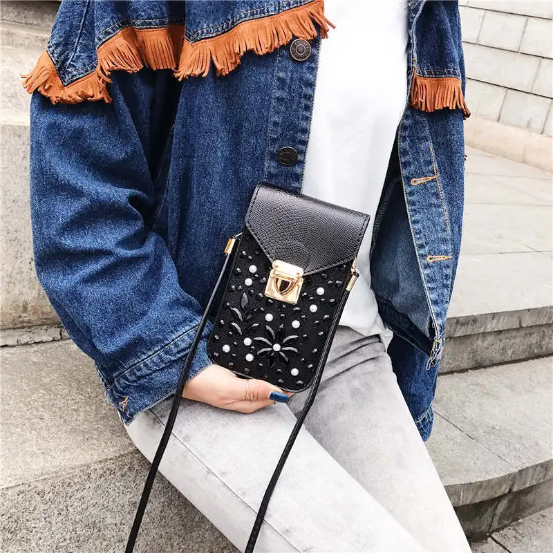 Искусственный алмаз цветок для женщин сумка модный бренд роскошные кожаные