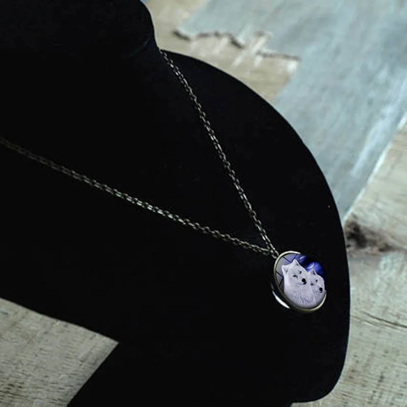 XUSHUI XJ креативный двухсторонний стеклянный шар кулон ожерелье белый любовник