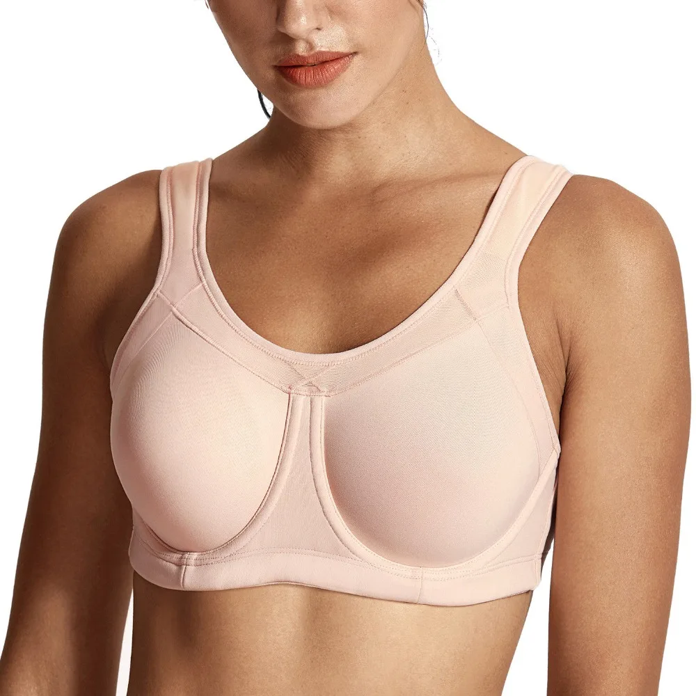 Женский спортивный бюстгальтер со стальной поддержкой полностью закрывающий